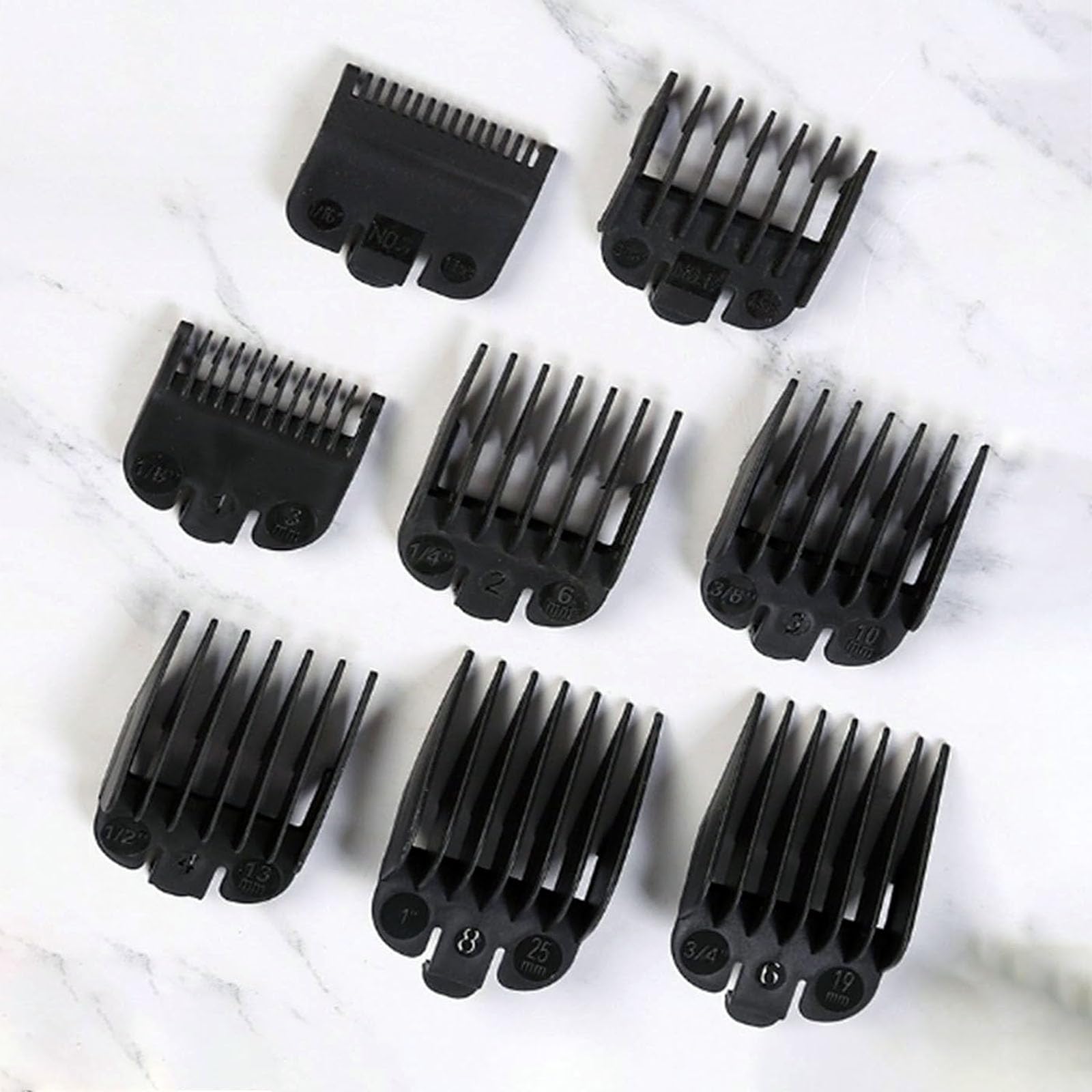 VUFVOID Clipper Guards Set, Hair Clipper Guards # 33171-400-1/16 "to 1" Suitable for Most Sizes of wahl Clipper Guards Set (8PCS)
