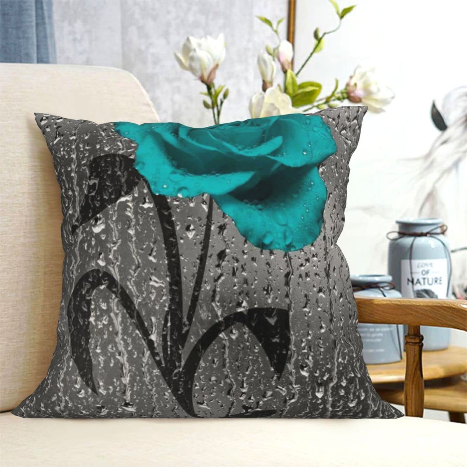 Four Seasons - Federa per cuscino universale con motivo floreale su