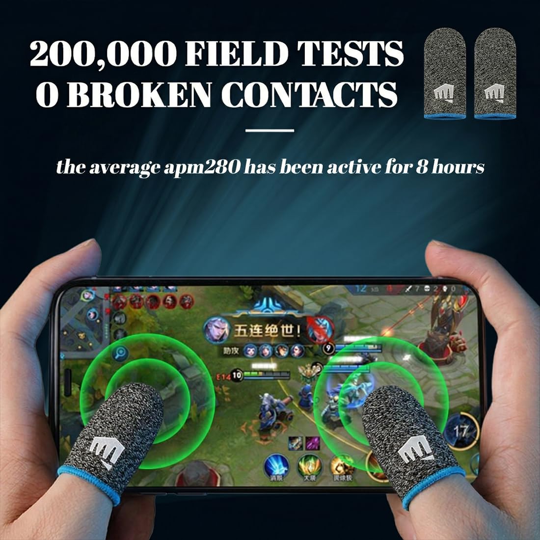 3 paire doigtiers de jeu et 1 boîte, étui de jeu mobile, gants pour écran tactile résistants à la transpiration, adaptés aux doigts pour les jeux sur écran tactile, doigtiers de jeu, jeux sur