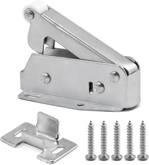 TRIXES Loft Door Touch Hatch - Latch - Catch - Push - Lock - Attic Cupboard Caravan