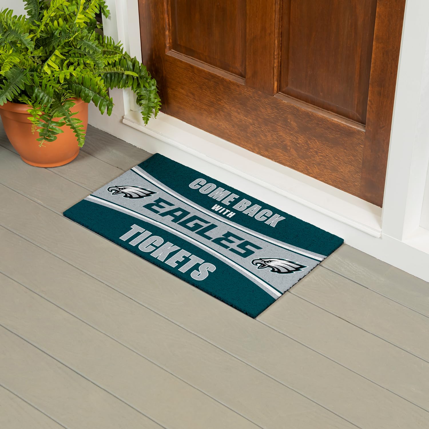 Officially Licensed Philadelphia Eagles Door Mat – 28"x16" Indoor/Outdoor Welcome Mat For NFL Sports Fans