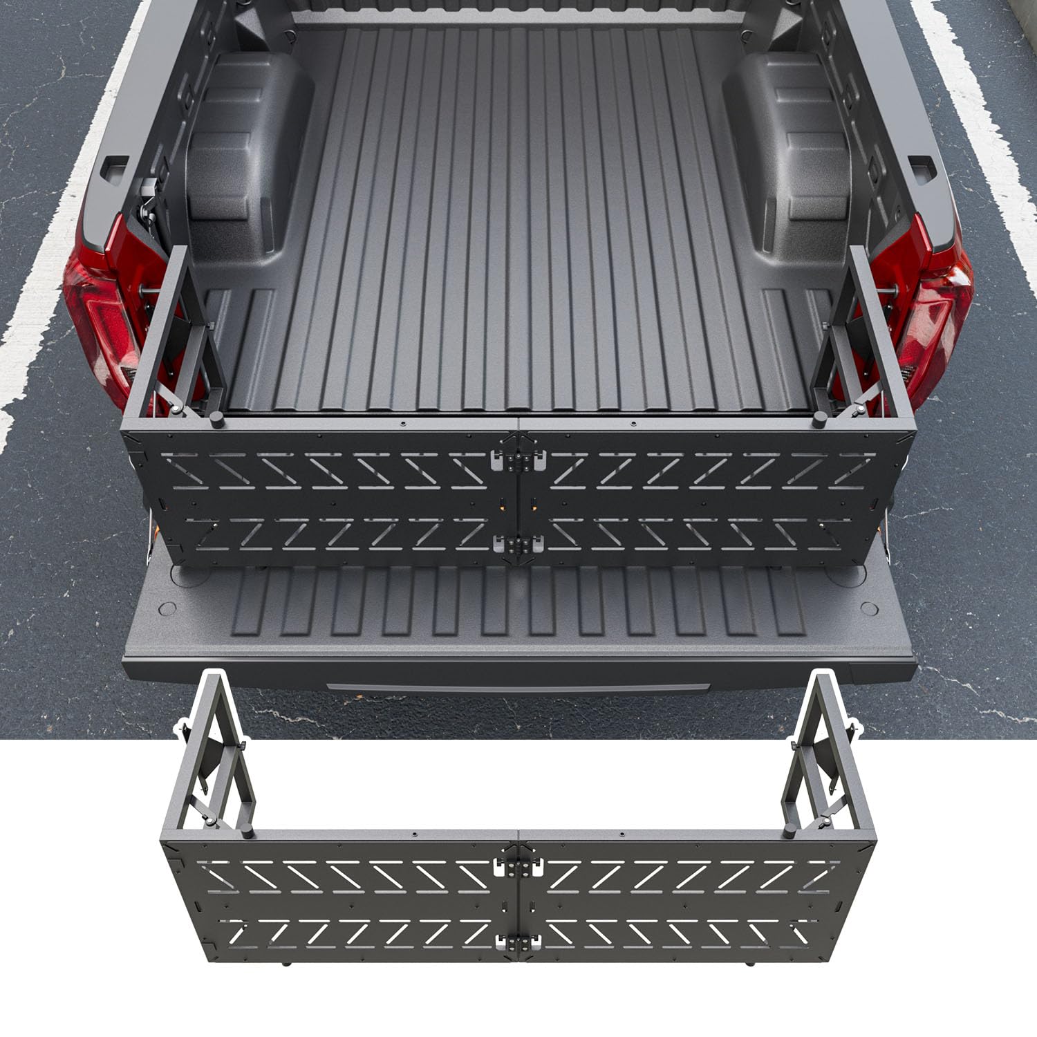 Photo 1 of CZmenghe Truck Bed Extender Compatible with 2019-2026 Chevy Silverado GMC Sierra 1500 Tailgate Extender Bed Extension Replacement for 2019-2026 Chevy Silverado Accessories
