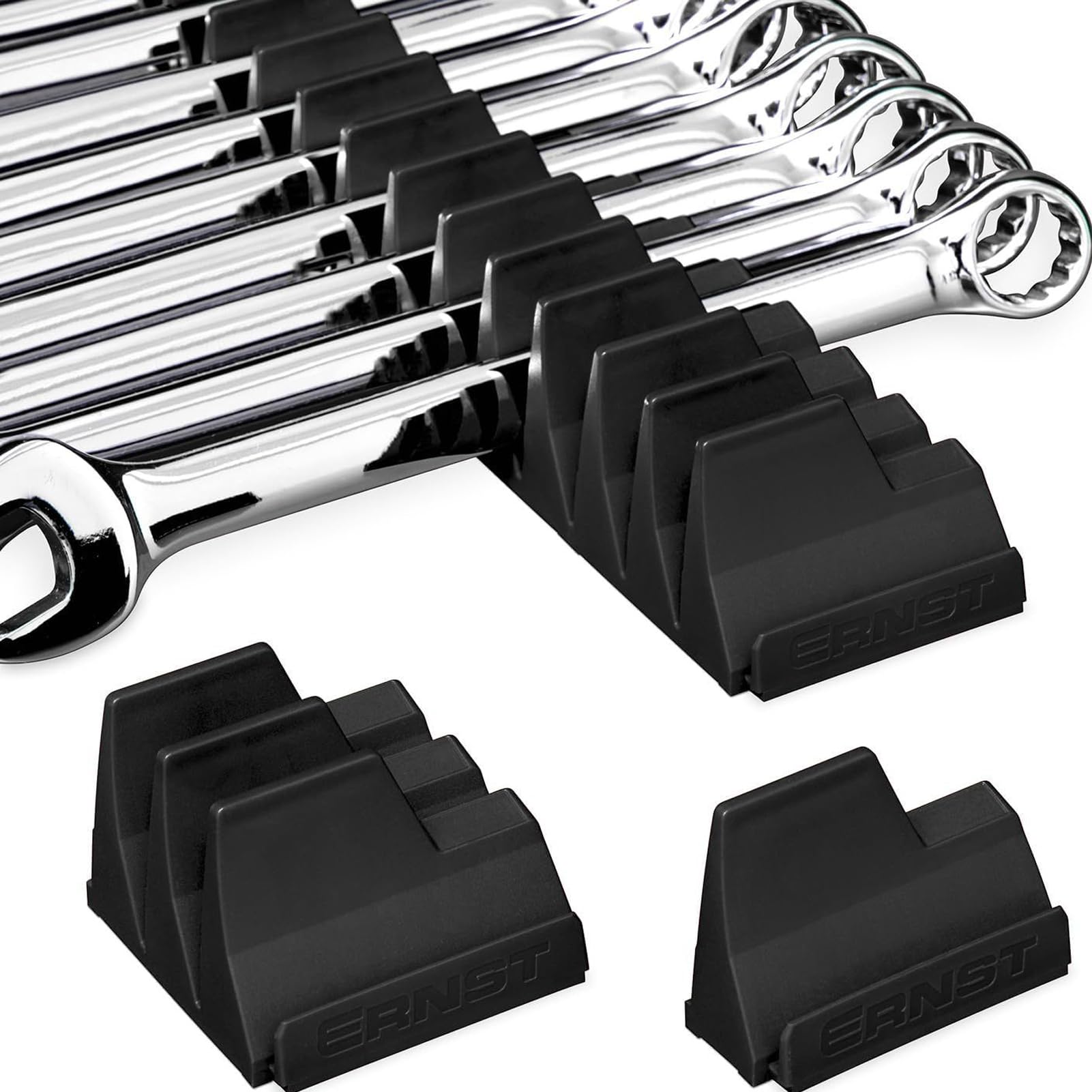 IOIUSKKU Supporto magnetico per chiavi inglesi per l'organizzazione della cassetta degli attrezzi | Per Sistema di stoccaggio delle chiavi inglesi Striscia portautensili magnetica ABS, Gruppi C 20