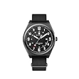 SAPPHERO Men's Watch Military Sports Watch 50M Water Resistant Luminous Pointer 3 O'Clock Date Window Durable Adjustable Nylon Strap Casual Watch for Men