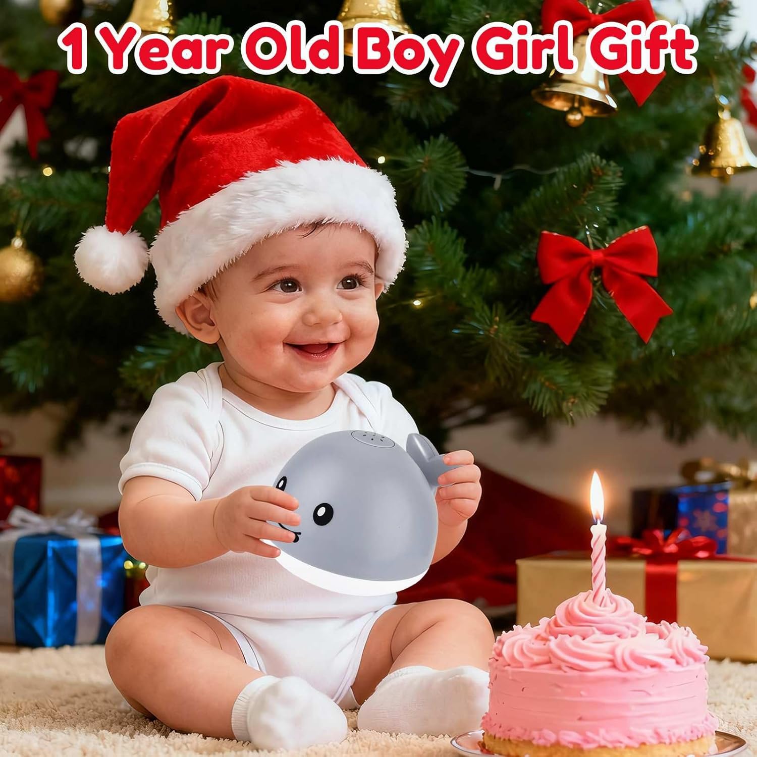 Toddla Whale Bath Toy Sprinkler - Easter Basket Stuffers for Toddlers 1-3, Light Up Baby Bath Toys for Bathtub, Pool & Water Table, Birthday Gift for 1 2 3 4 Year Old Boys Girls Baby Shower Toy Gifts