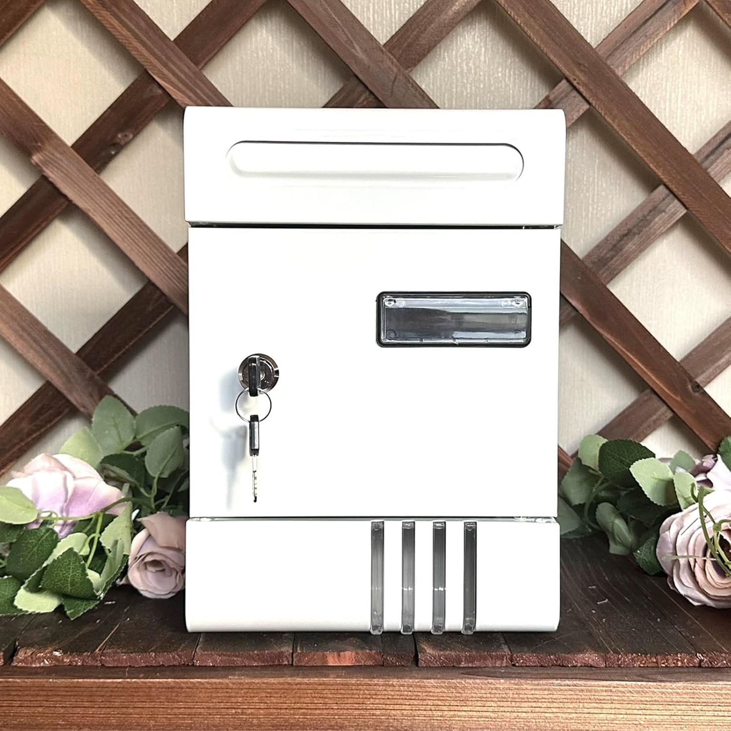 Mailboxes for Outside, Wall Mount Locking Mailbox, Security Mailbox, House Mailbox, Large Capacity,Weatherproof, Home, Office Business(Black)