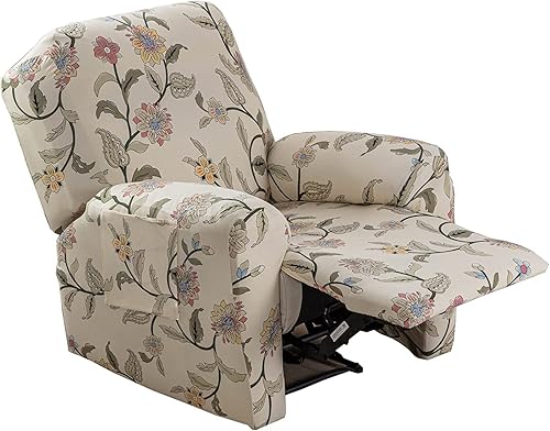 Eco-Ancheng Fundas reclinables de 4 piezas, fundas para sillas reclinables, fundas elásticas para sofá reclinable, fundas ajustables antideslizantes