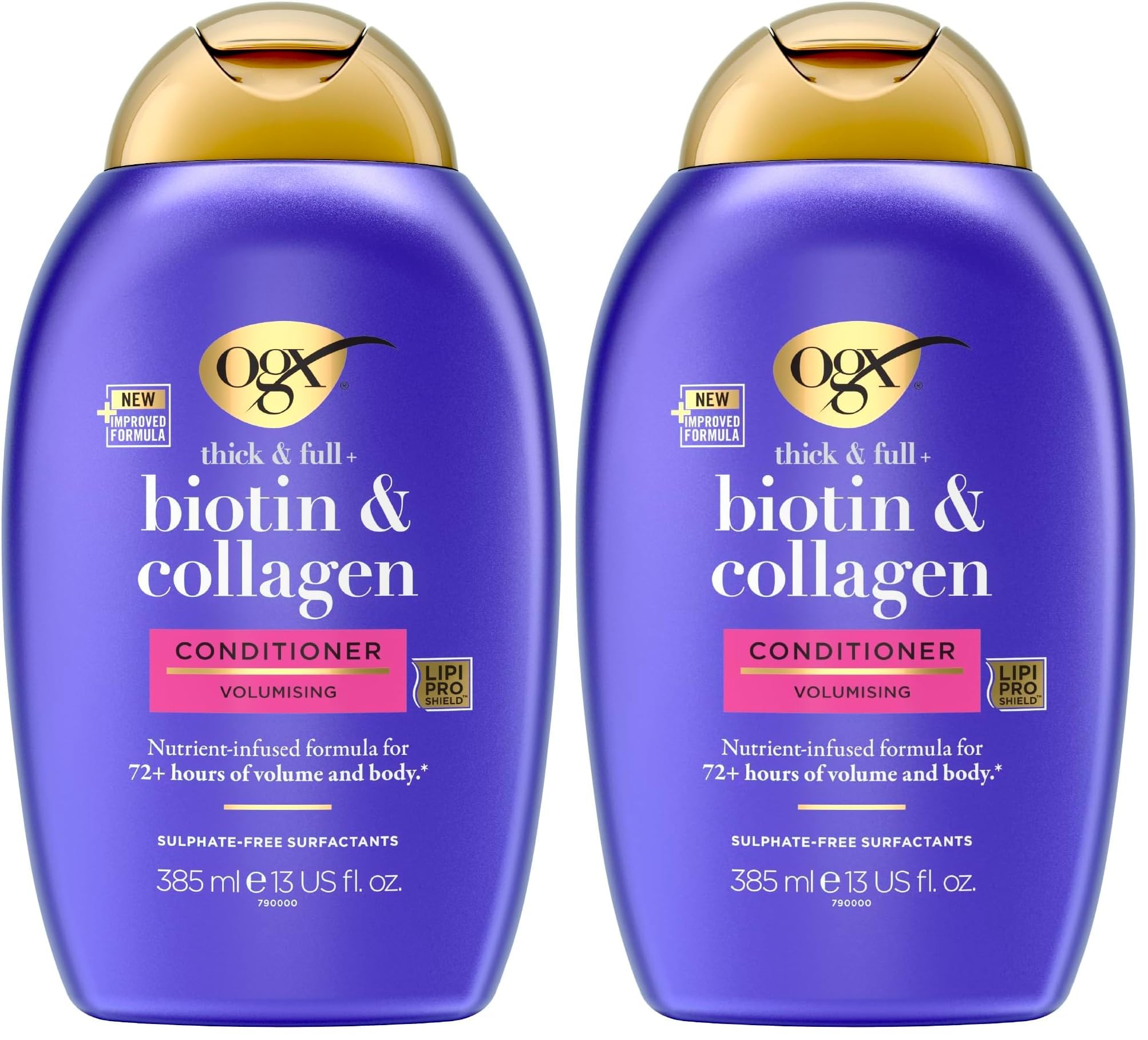 OGX Biotin & Collagen Hair Thickening Conditioner, 385ml (Pack of 2)