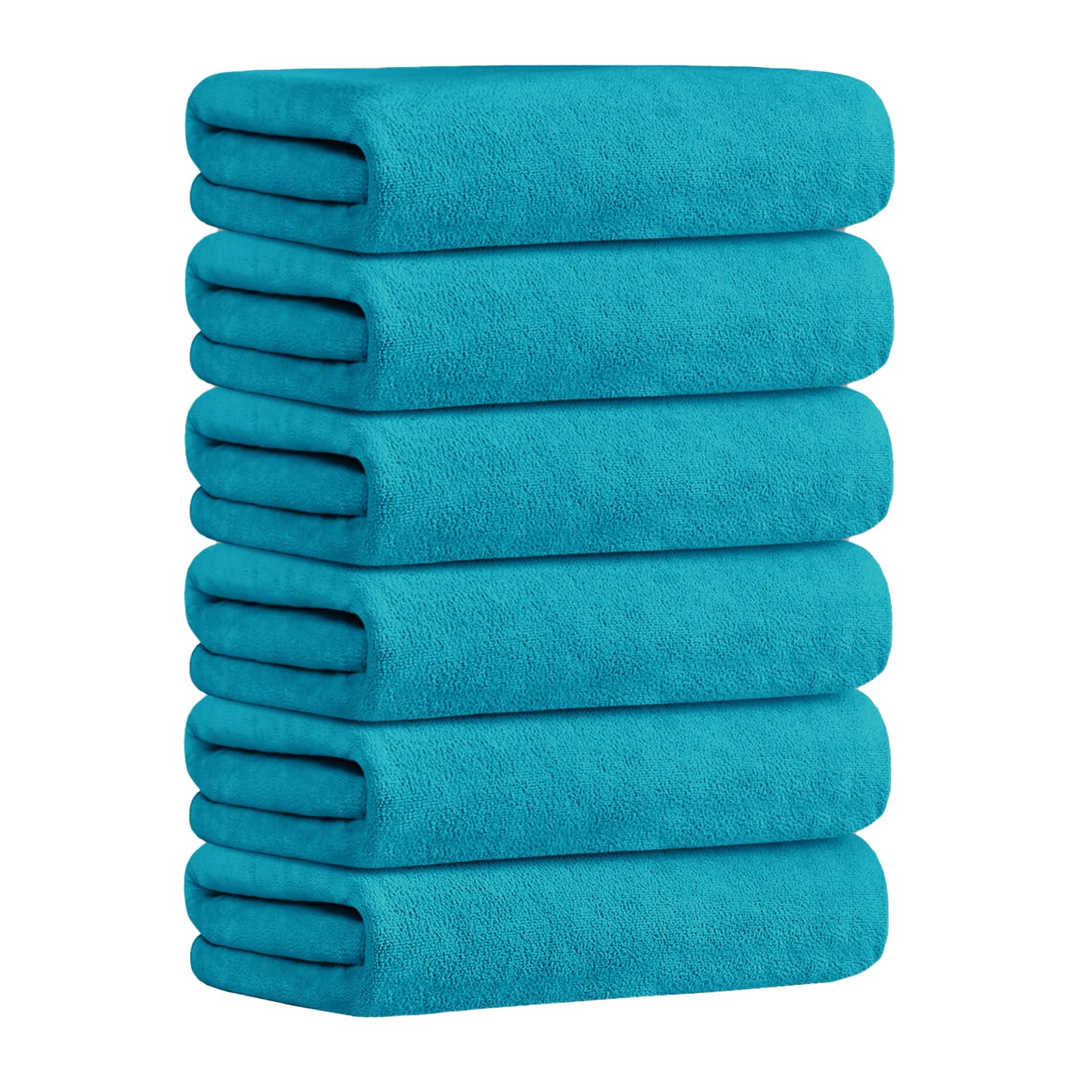 JML Microfiber Bath Towels, Extra Large Bath Towel 6 Pack 30" x 60", Oversized, Soft, Super Absortbent and Fast Drying Bathroom Towel Set for Sport,