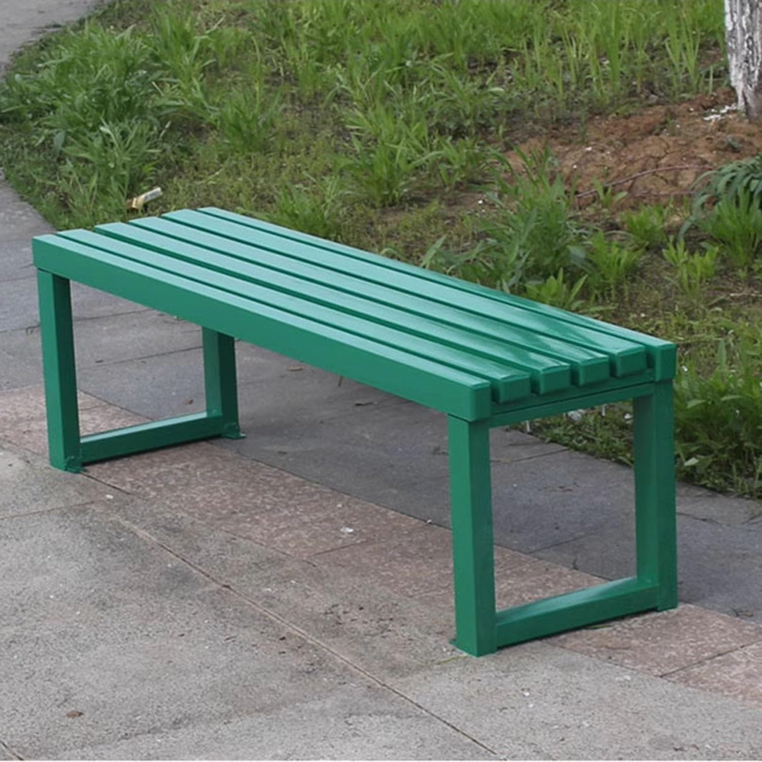 Outdoor Garden Bench Porch Bench L 39in 47in 59in Beautiful Color Bench for Patio Poolside Balcony Yard Foyer Lawn Living Room Seats 2 Person(Green 39in)