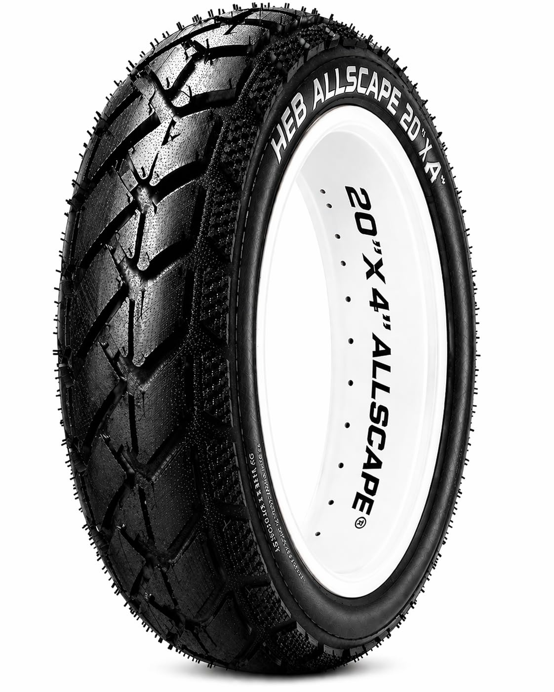 Allscape 20x4.0 Fat Tire E-Bike Tires – Heavy Duty 20 Inch Bike Tires for Electric Bikes & Mountain Bikes, All-Terrain Grip, Puncture Resistance, Trail Ready – 1 Pack – USA Customer Support