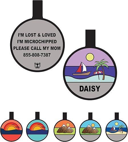 Miniatura 5 de Placa silenciosa para perro personalizada con 5 líneas personalizadas, grabadas profundamente, de silicona, duradera, sin sonido, para