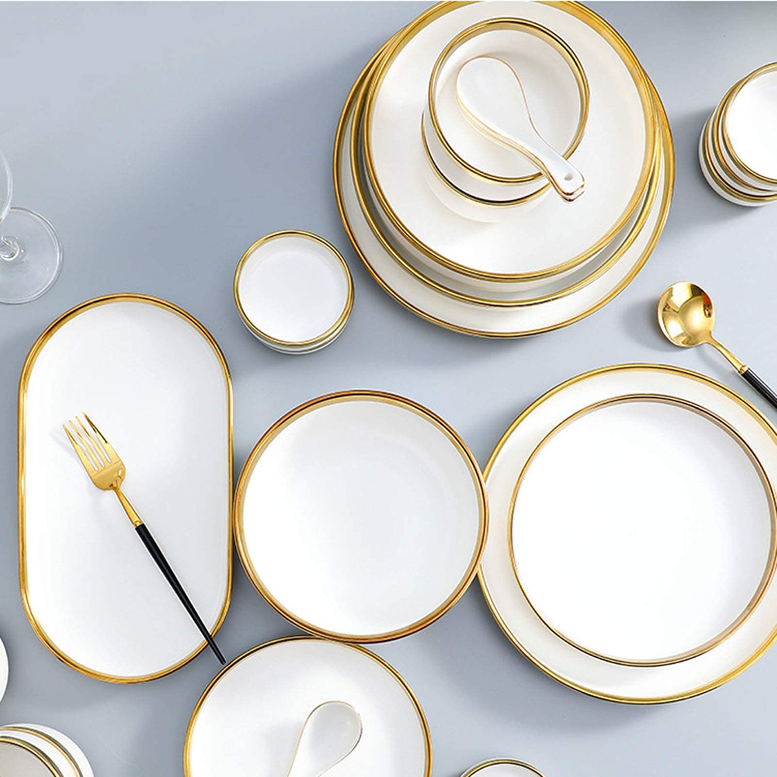 H3TF5J Ceramiczny zestaw zastawy stołowej, vintage Cats Eye Eye Eye Eye Eye Exposeed Dinner Tale, łatwe do czyszczenia porcelanowe płyty, Mikrofalowe Piekarnik Bezpieczne zastawa stołowa, Parmedy