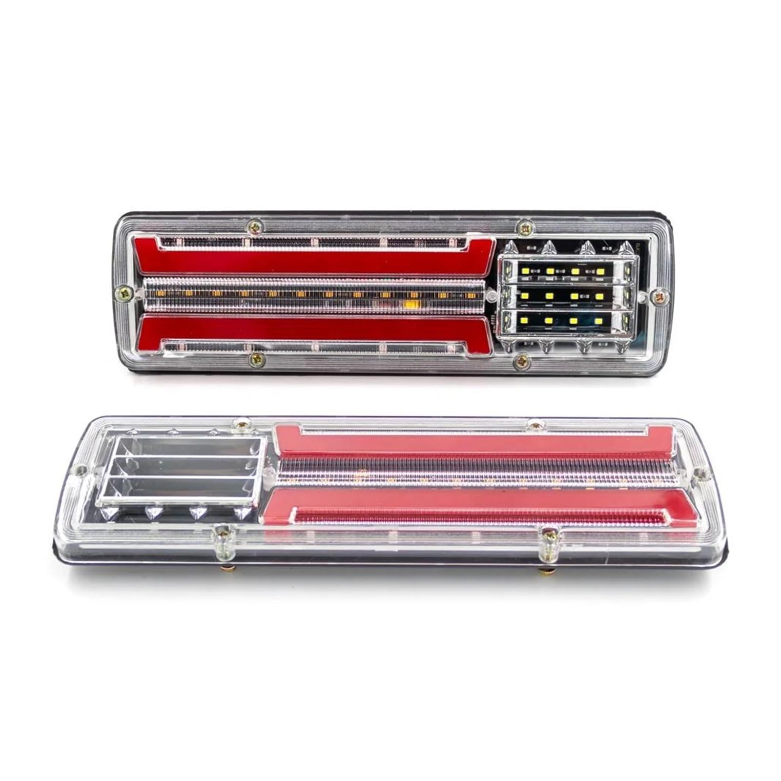 Genérico Luces Traseras Lámpara trasera LED 12V 24V par piezas reparación remolque barco para camión furgoneta caravana iluminación señal giro 2 uds Luz Izquierda