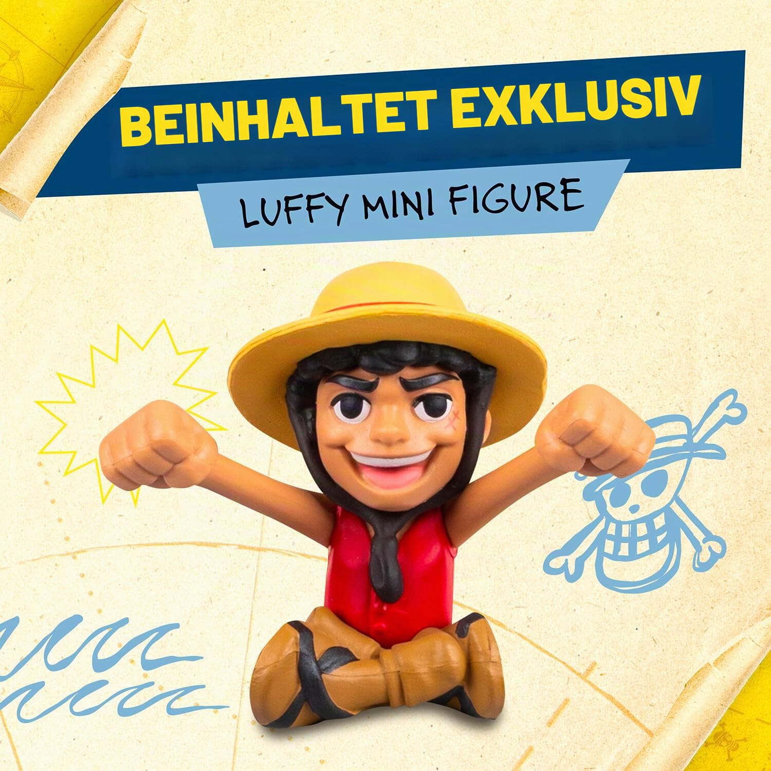 One Piece Deluxe-Sammlerschiff Flying Lamb, 24,13 cm, detailgenaues Design zum Spielen und Präsentieren, enthält Exklusive Ruffy-Actionfigur
