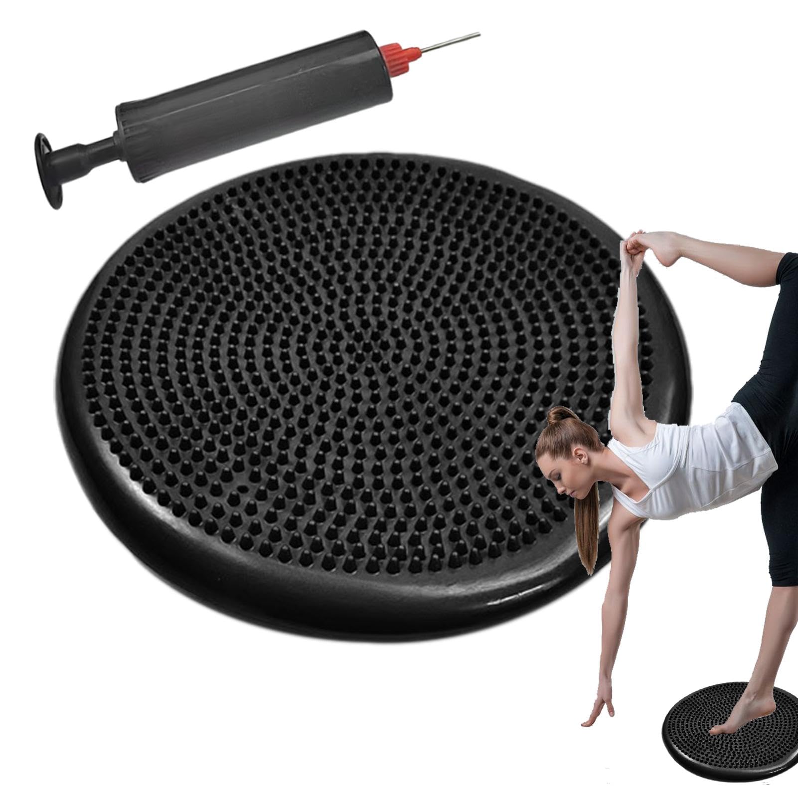 Disco di equilibrio, cuscino oscillante | Cuscino di seduta sensoriale con pompa,Disco di equilibrio gonfiabile, tavola oscillante, sedili flessibili per cani, ufficio, sensoriali, sala