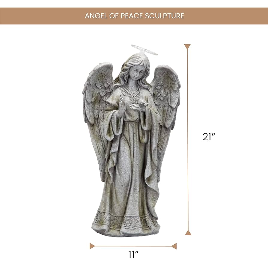 天使と子供の彫刻付きランプ 天使と子供の彫刻付きランプ