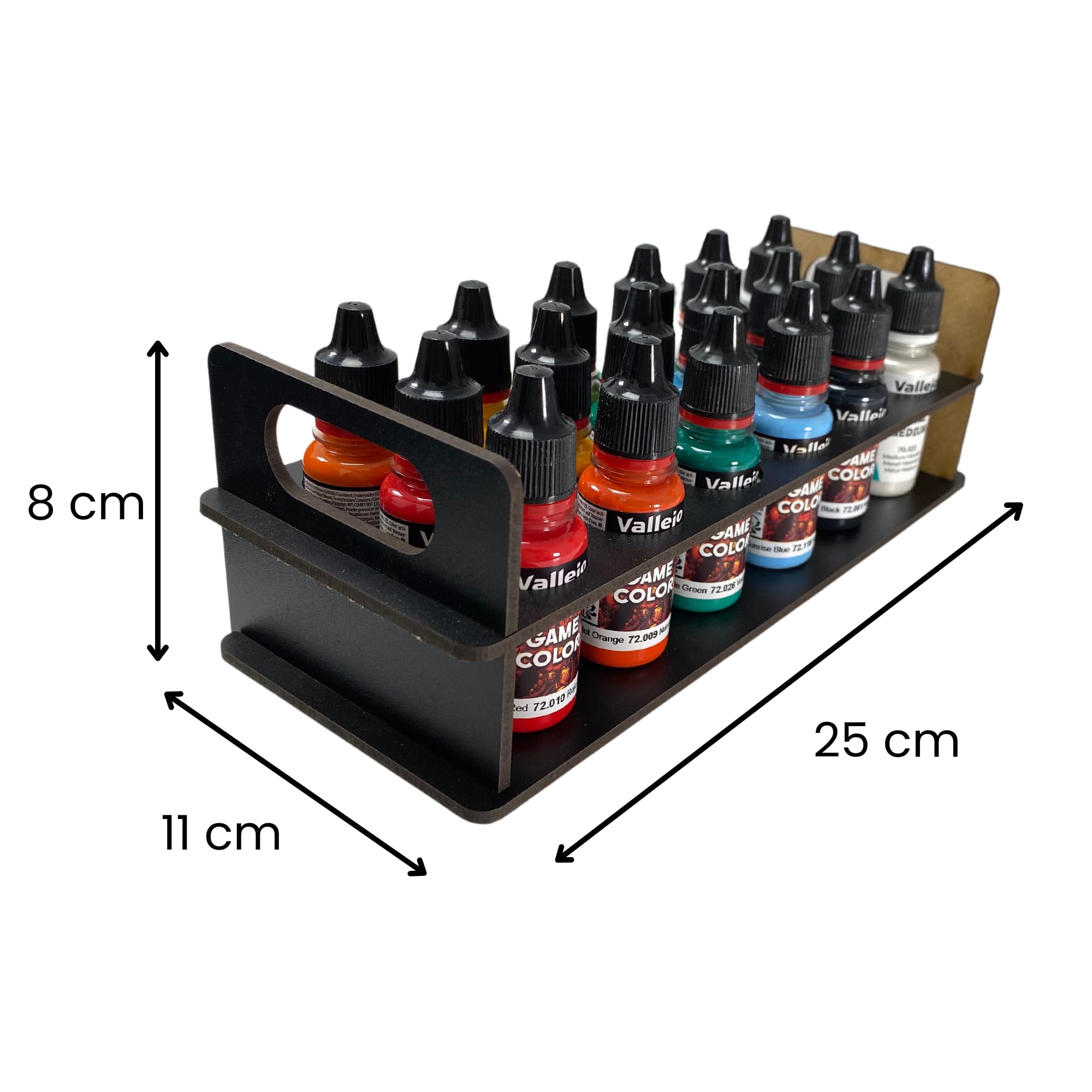 Station De Peinture Silu En Bois Laqué Blanc - Pour 10 Pots De 35 Mm (type Vallejo) - Empilable - Montage Facile - 13