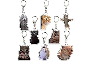 8PCS Wild Cat Keychains: A Delight for Cat Enthusiasts