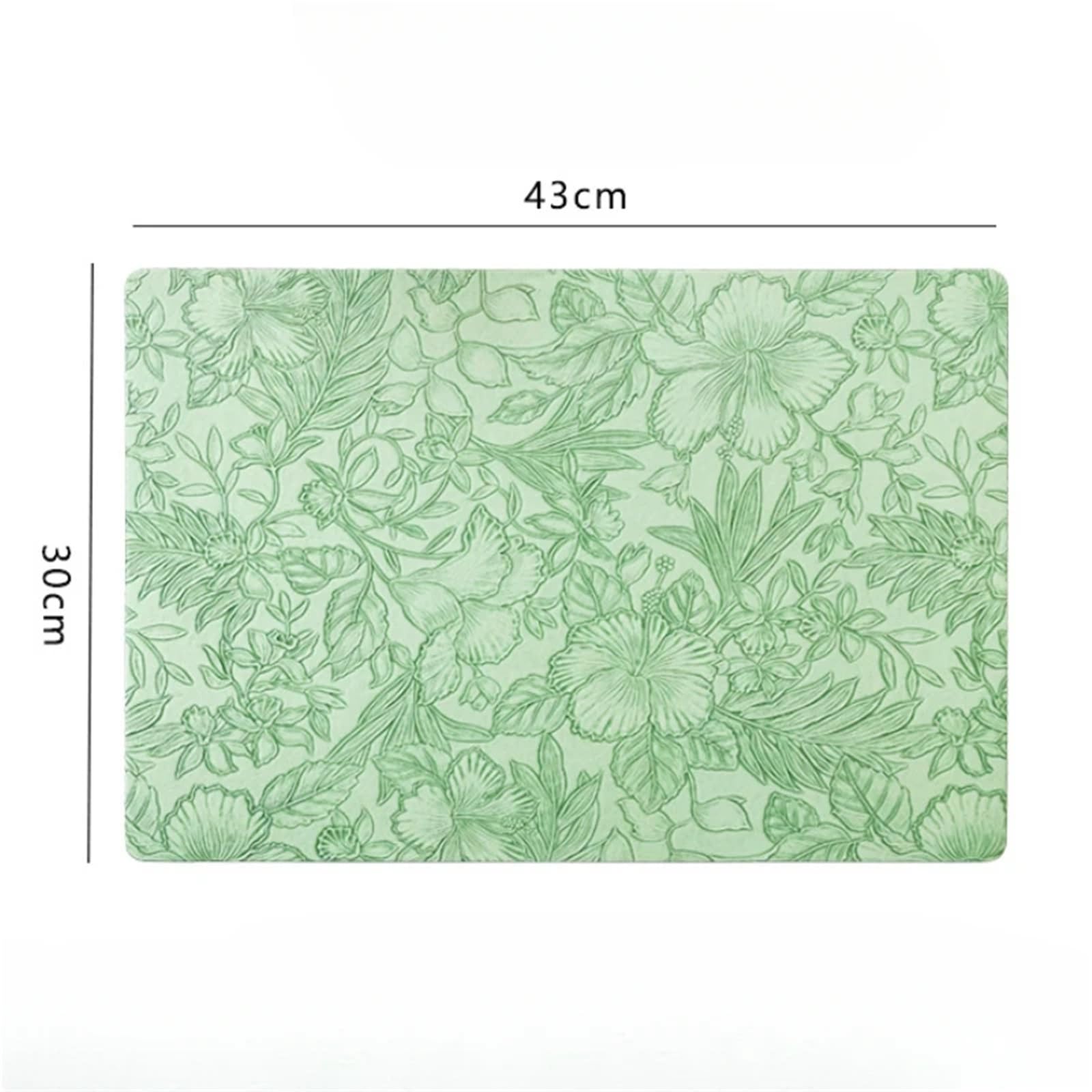 Décoration de Table, Sets de Table, Set de Table de Cuisine en Cuir (Lot de 2) Double Face, antidérapant, Isolant Thermique et créatif.