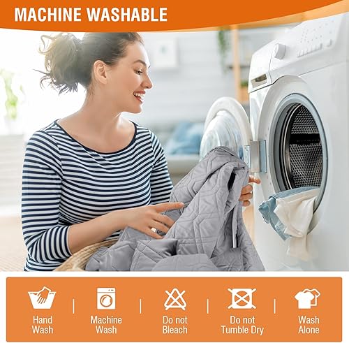 Miniatura 4 de VANSOFY Funda de asiento adicional impermeable para fundas de sofá reclinable, funda de asiento para fundas de sofá reclinable (gris claro)