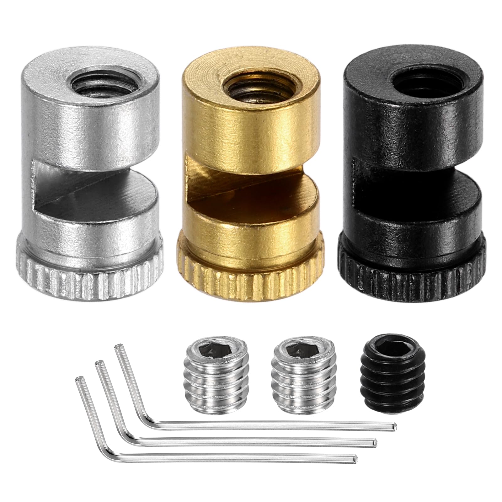 sourcing map 3 Set Thumb Stud 2.5mm Stainless Steel Folding Tool Thumb Studs Replacement Tool Accessories with Hex Wrench for Buck 110 Automatic Other EDC Pocket Tool, 3 Colors