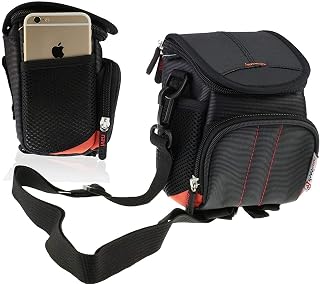 Navitech Black Portable Camera Shoulder Bag Compatible with The Kodak PIXPRO AZ528 Astro Zoom Bridge Camera