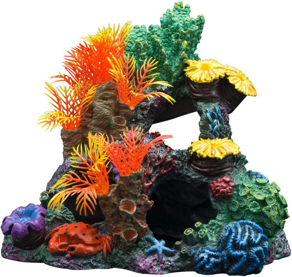 Popetpop 人工珊瑚 アクアリウム 水槽 オブジェ 隠れ家 水族館風景珊瑚飾り水槽の装飾 アソートカラー 新登場