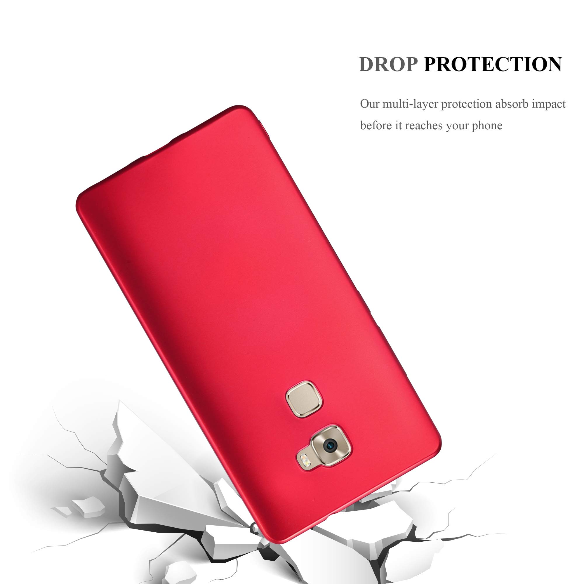 Cadorabo Custodia per Huawei MATE 10 LITE in FROST ROSSO - Morbida Cover Protettiva Sottile di Silicone TPU con Bordo Protezione - Ultra Slim Case Antiurto Gel Back Bumper Guscio