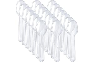 500 Pcs Disposable Clear Plastic Mini Spoons, Tasting Spoons, Small Dessert Spoons,...