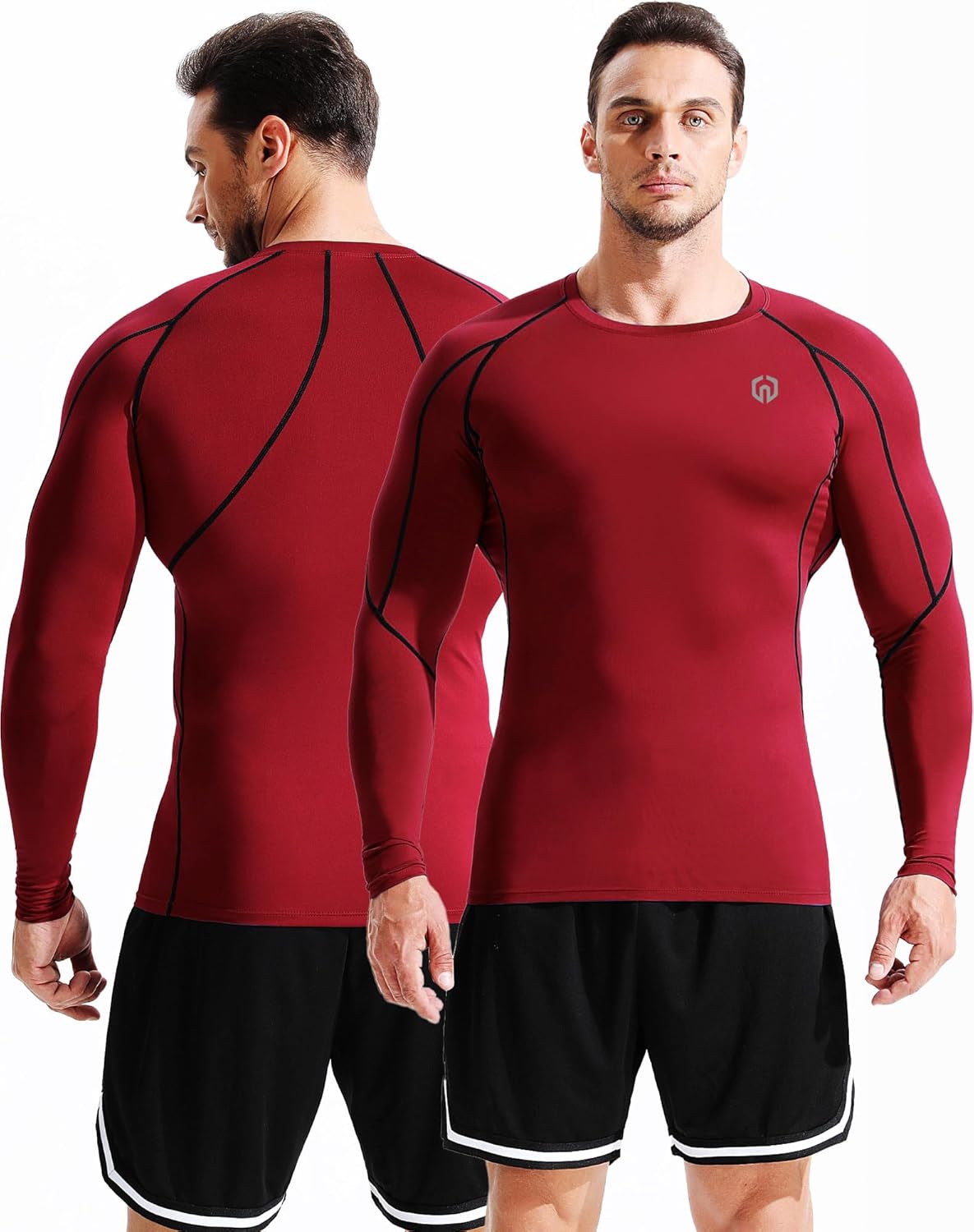 NELEUS Men's 3 Pack Dry Fit Long Sleeve Compression Shirts Workout Running Shirts - Image 4