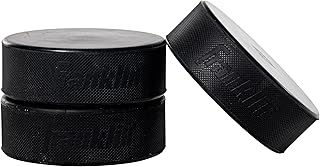 Franklin Sports Ice Hockey Pucks Official Size + Weight Hockey Pucks - Perfect for Rinks + Synthetic Ice Pads - 3 Puck Bul...