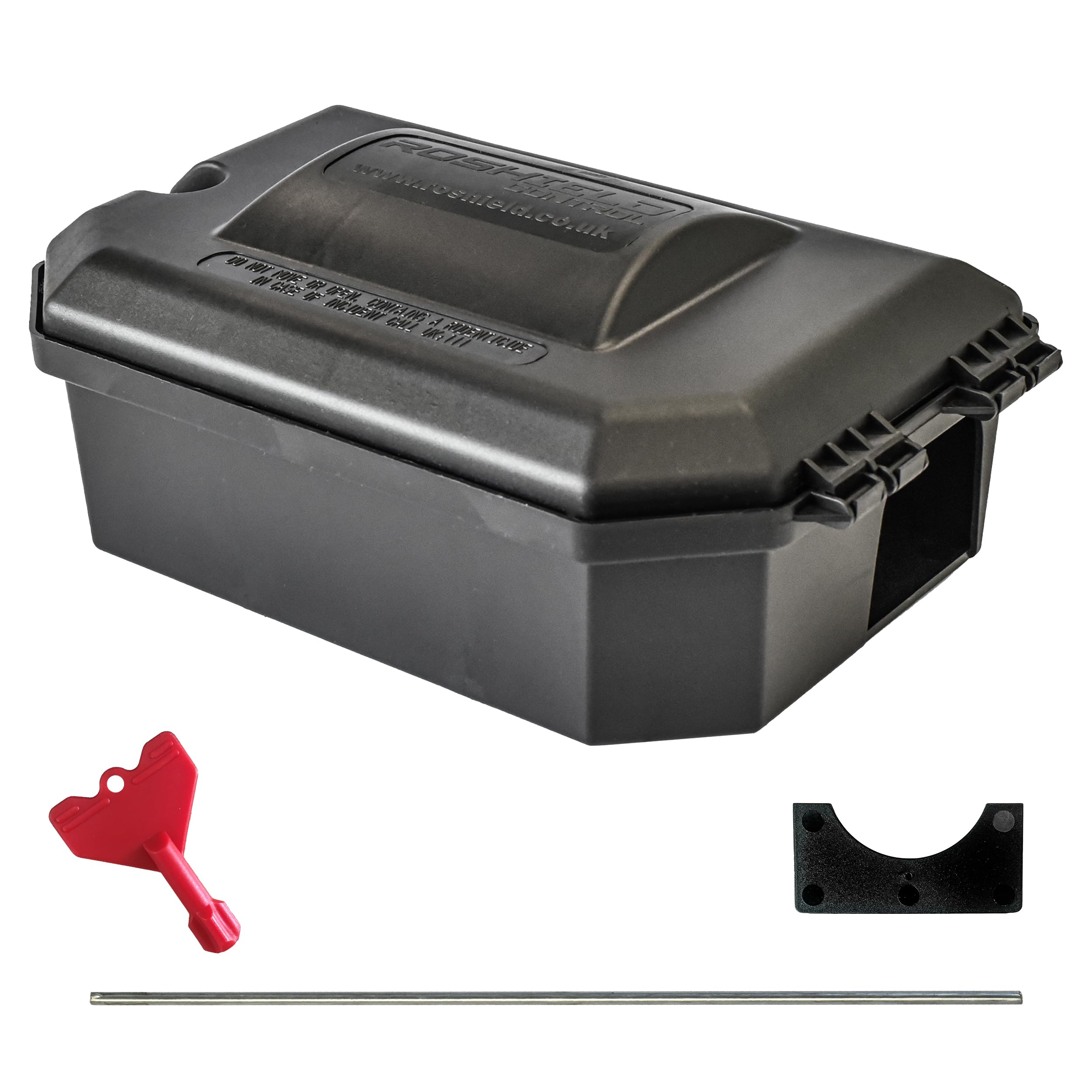 ROSHIELD Calidad Profesional x 10 | Caja de Cebo para Ratas y Ratones Grandes | Estaciones de Caja asesina para Exteriores e Interiores | para envenenamiento de Ratas/Ratones y trampas a presión |