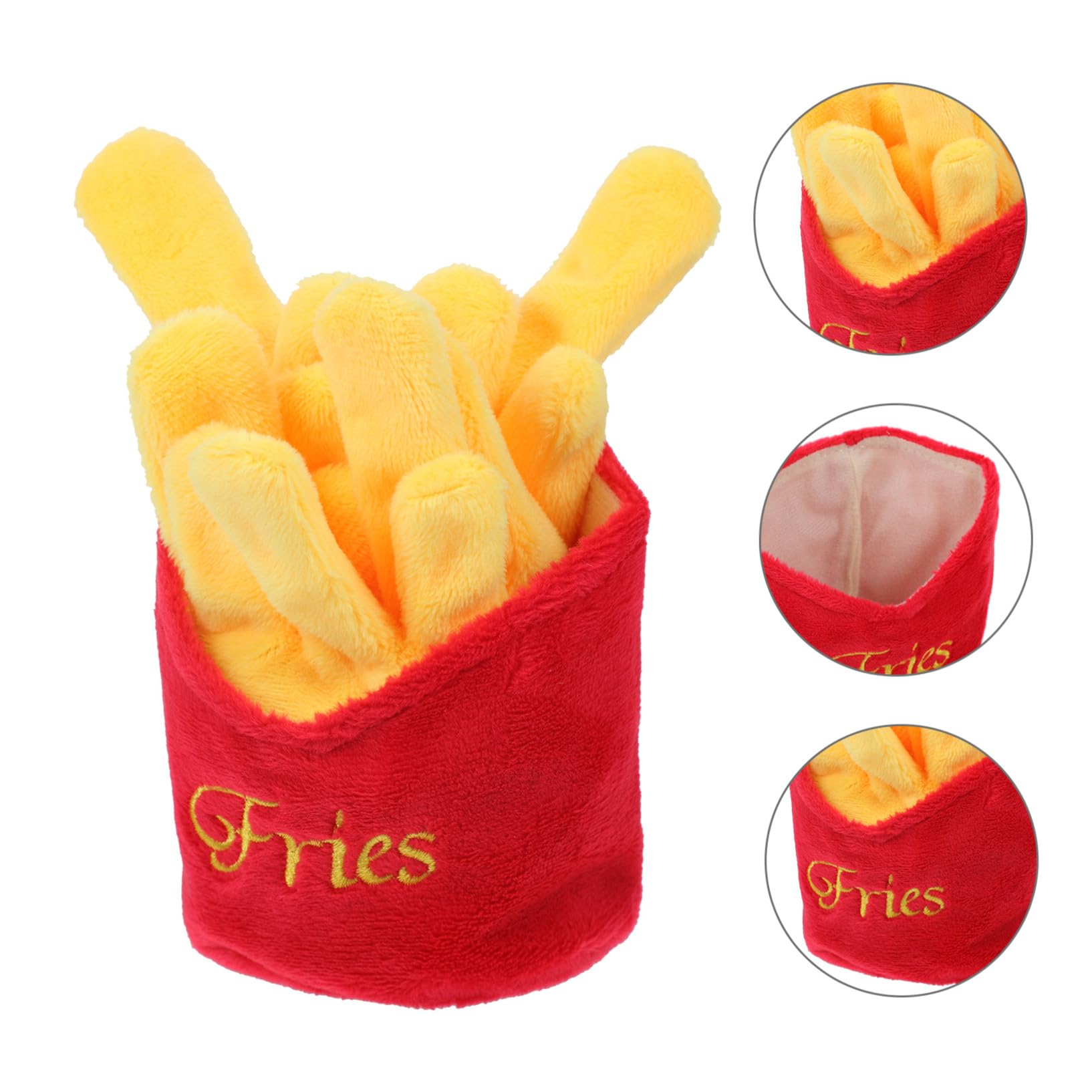 Gatuida Jouet Couineur Peluche Chien et en Nourriture Rouge pour Imitation de Sûr et Divertissant Jouant et Mâchant pour Chiots et Animaux Compagnie