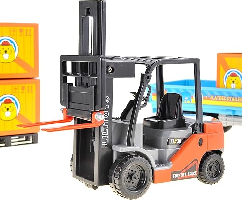 Miniatura 5 de PowerTRC - Juego de camión y carretilla elevadora por fricción  Colección de juguetes  Juguetes de escritorio  Niños