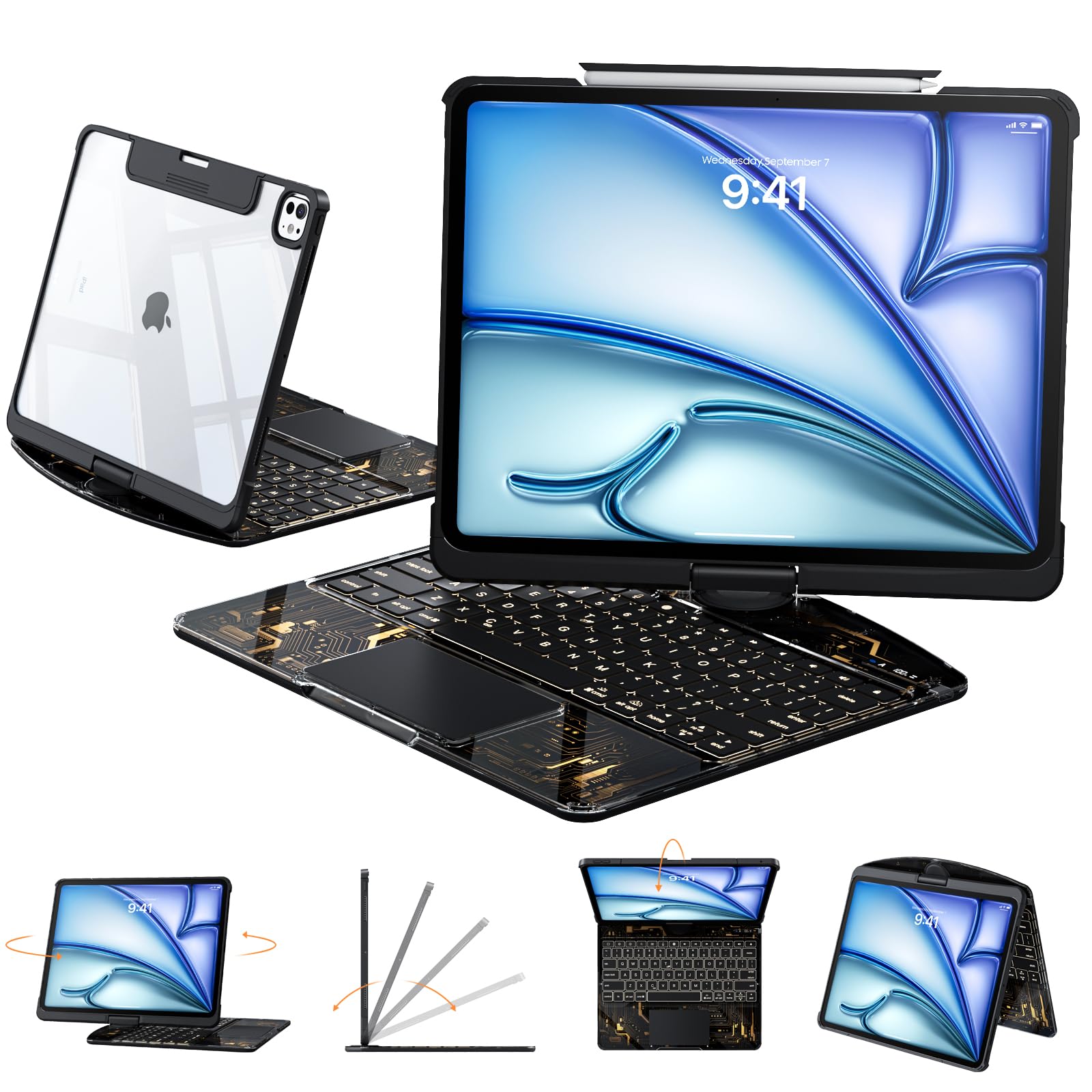 Amazon.co.jp: 透明ケースキーボード iPad Air 11インチ (M4/M3/M2