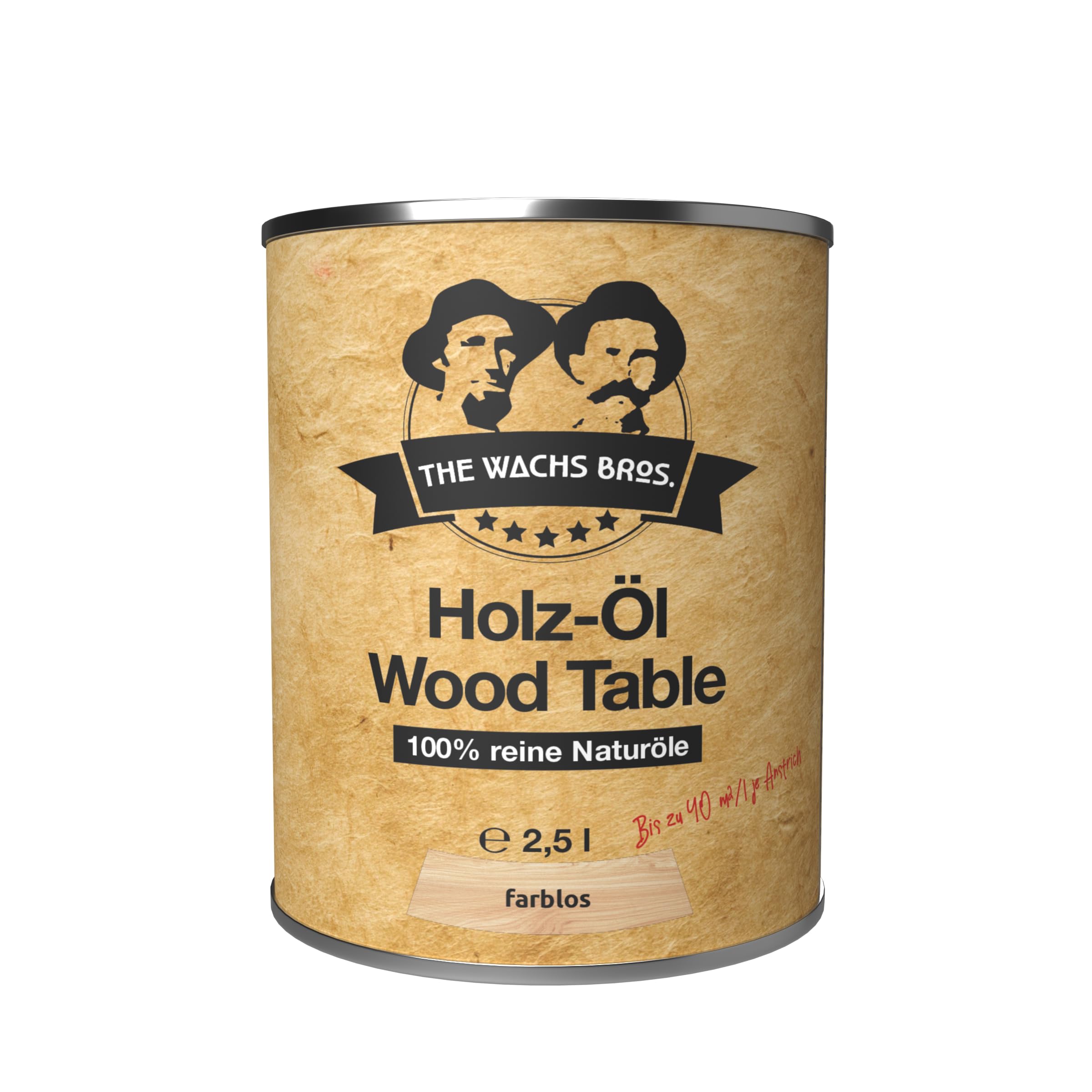 Wood Table Holzöl – Farblos 2,5 Liter - Natürlich & Lösemittelfrei - Langlebiger Holzschutz