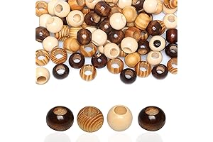 20mm Large Hole Wood Beads for Macrame Crafts