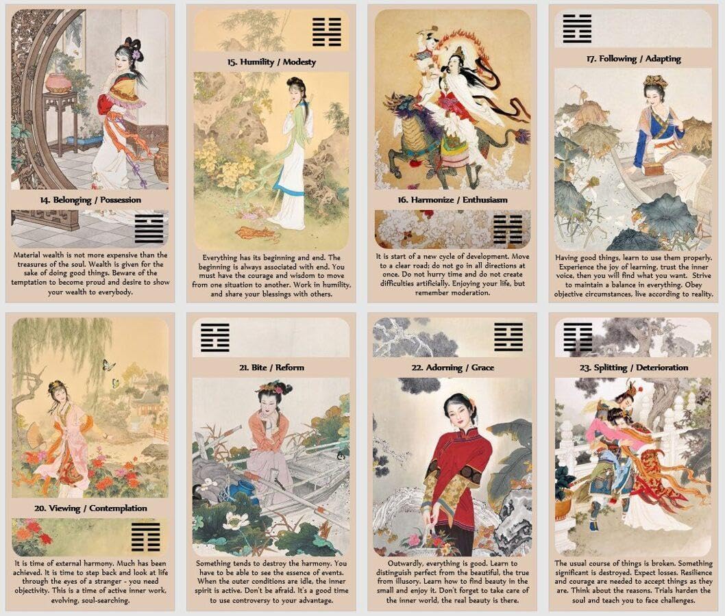 Amazon.co.jp: イーチンオラクルカード美麗古典イラスト Yin Yang 陰陽