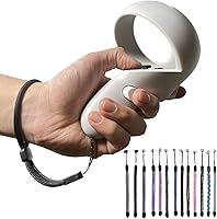 Vista 2 de Improved Replacement Wrist Straps for Oculus Quest 2 Gen Controller, Sturdy Comfy Adjustable Hand Strap for Oculus 2, Easy Attach White Resin