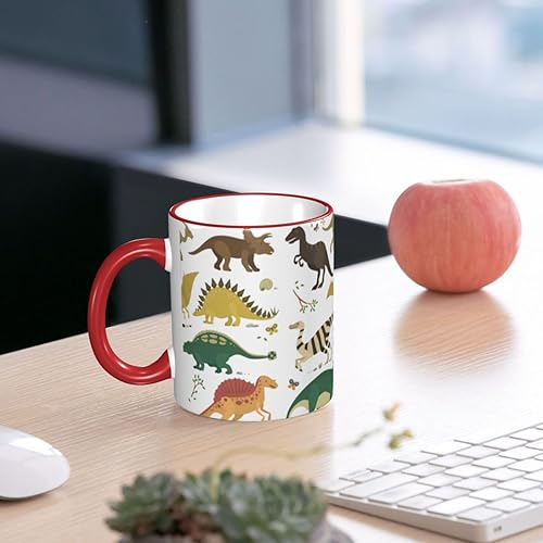 Miniatura 6 de Taza de café vintage de dinosaurio de cerámica con asa, tazas de té, tazas para café, tazas para beber, regalos para mujeres y hombres, tazas de