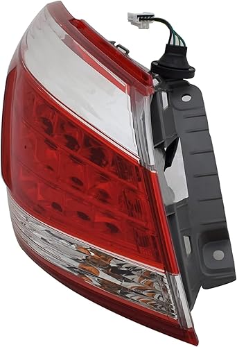 Miniatura 7 de Repuesto para Nissan Murano 2012-2014 Conjunto de luz trasera LED con bombillas, lado izquierdoexterior del lado del conductor, compatible con