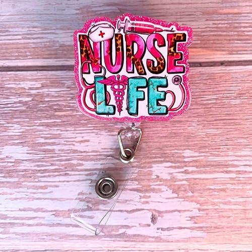 Miniatura 9 de Insignia de enfermera en progreso para estudiantes del futuro  Carrete de insignia de estudiante de escuela de enfermería, soporte de etiqueta de