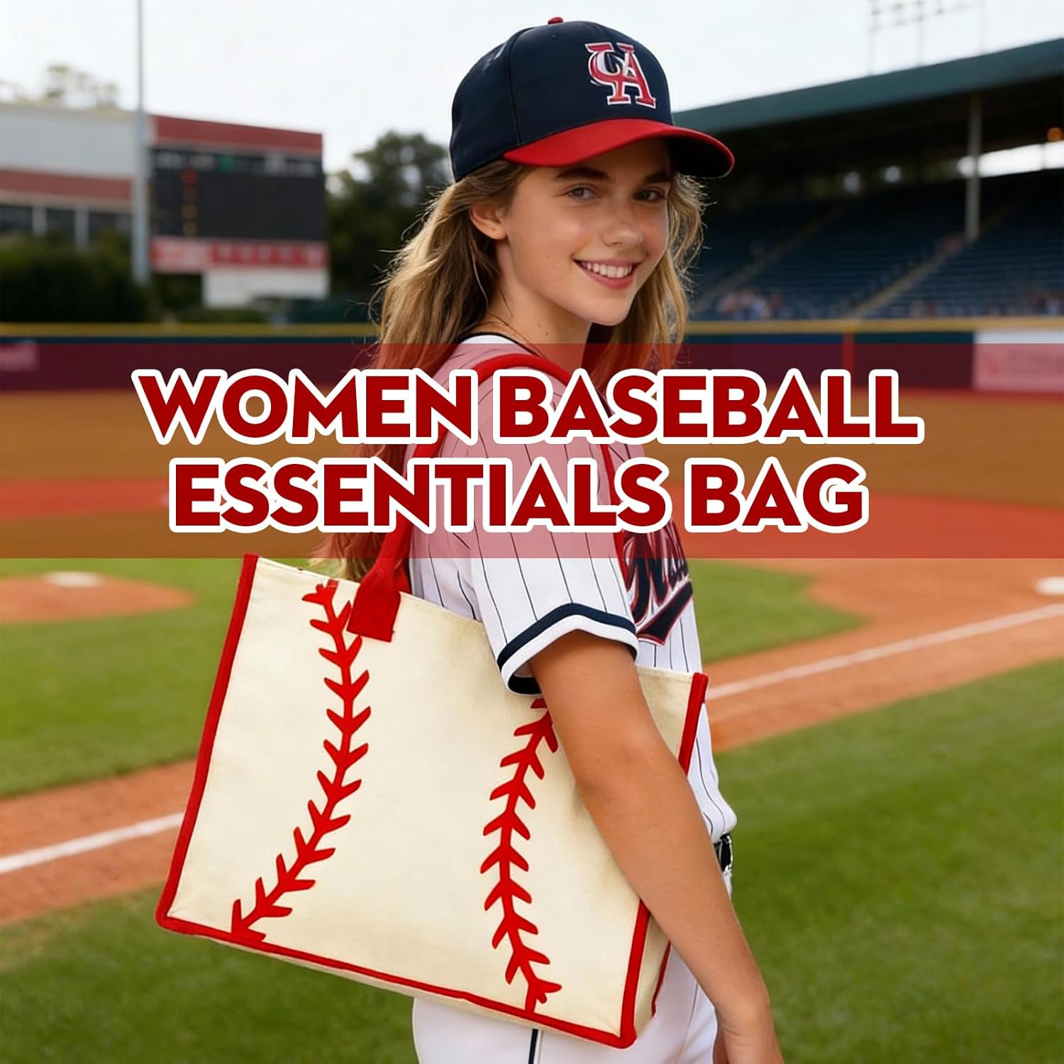Sadnyy 12 Pcs Baseball Gift Bags Bulk Canvas Baseball Goodie Bags Sports Mom Must Have Tote Bag Baseballs Party Favor Large Capacity Bag
