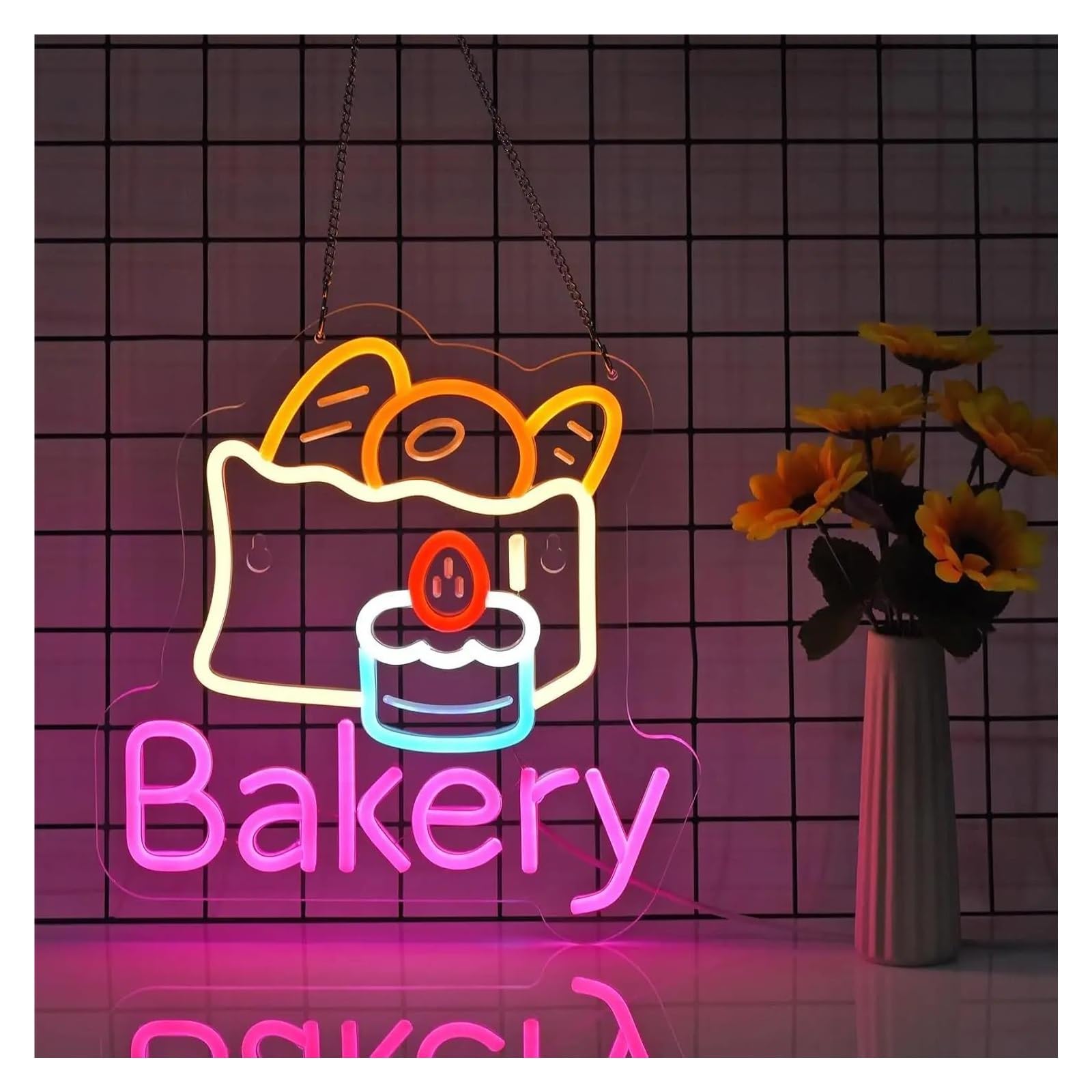 Decoración Lámparas Letrero De Neón Para Panadería, Cocina, Repostería, Tienda De Postres, Restaurante, Pastelería, Cafetería, Decoración De Pared, 30x32cm