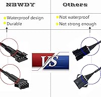 Vista 3 de Juego de 4 cables de extensión de luz LED RGB de 47.2 in, multicolor para luces LED, motocicleta, ATV, coche, multicolor (4 unidades, 47.2 in)