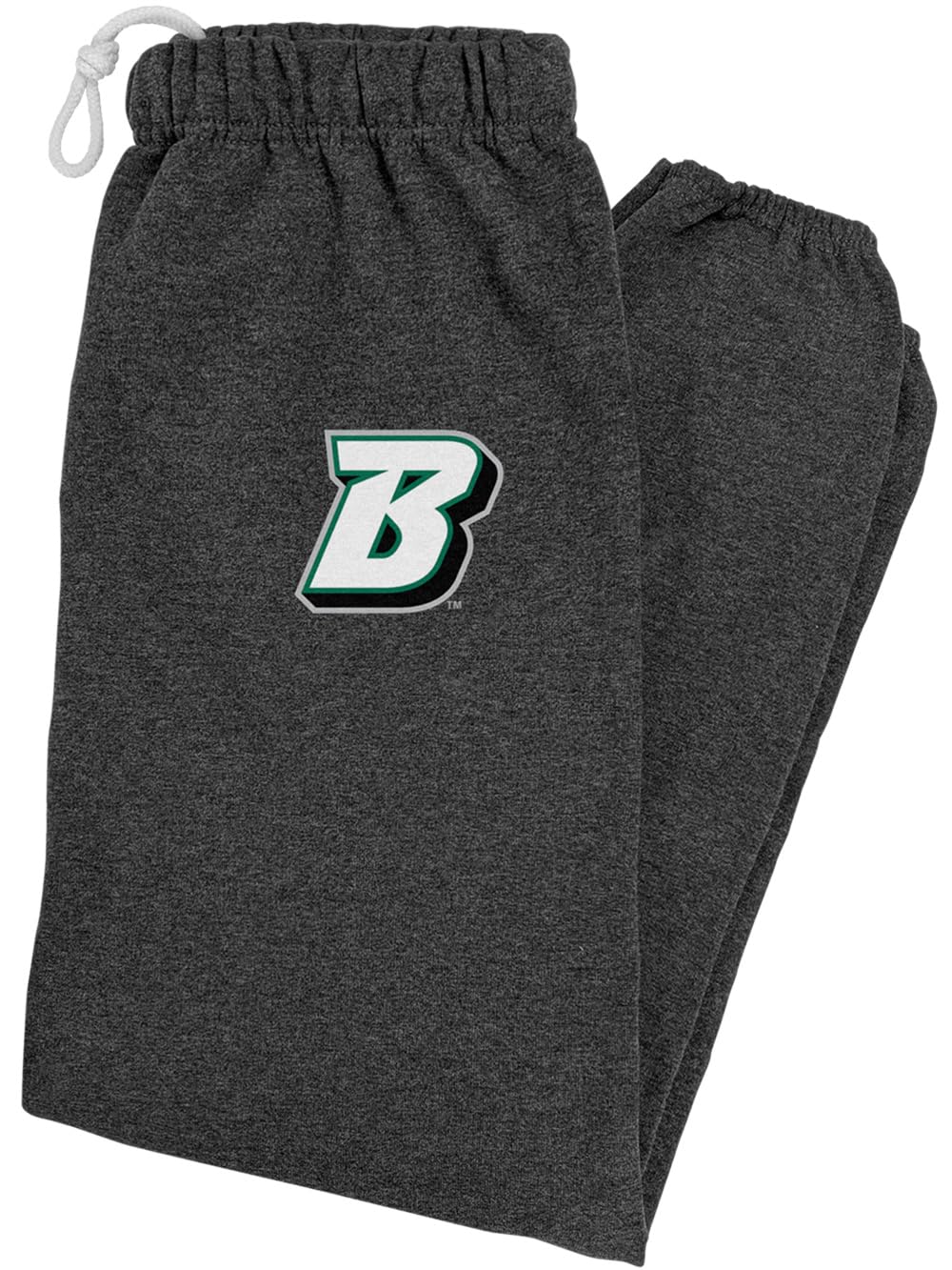 LOGOVISION Binghamton University Primary Logo Mens Jogger Sweatpants, Charcoal Heather, Small
