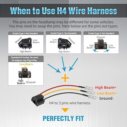 Miniatura 7 de Faros delanteros LED rectangulares de repuesto aprobados por DOT de 60 W, 4x 6 pulgadas, H4651 H4652 H4656 H4666 H6545 con luz blanca que se
