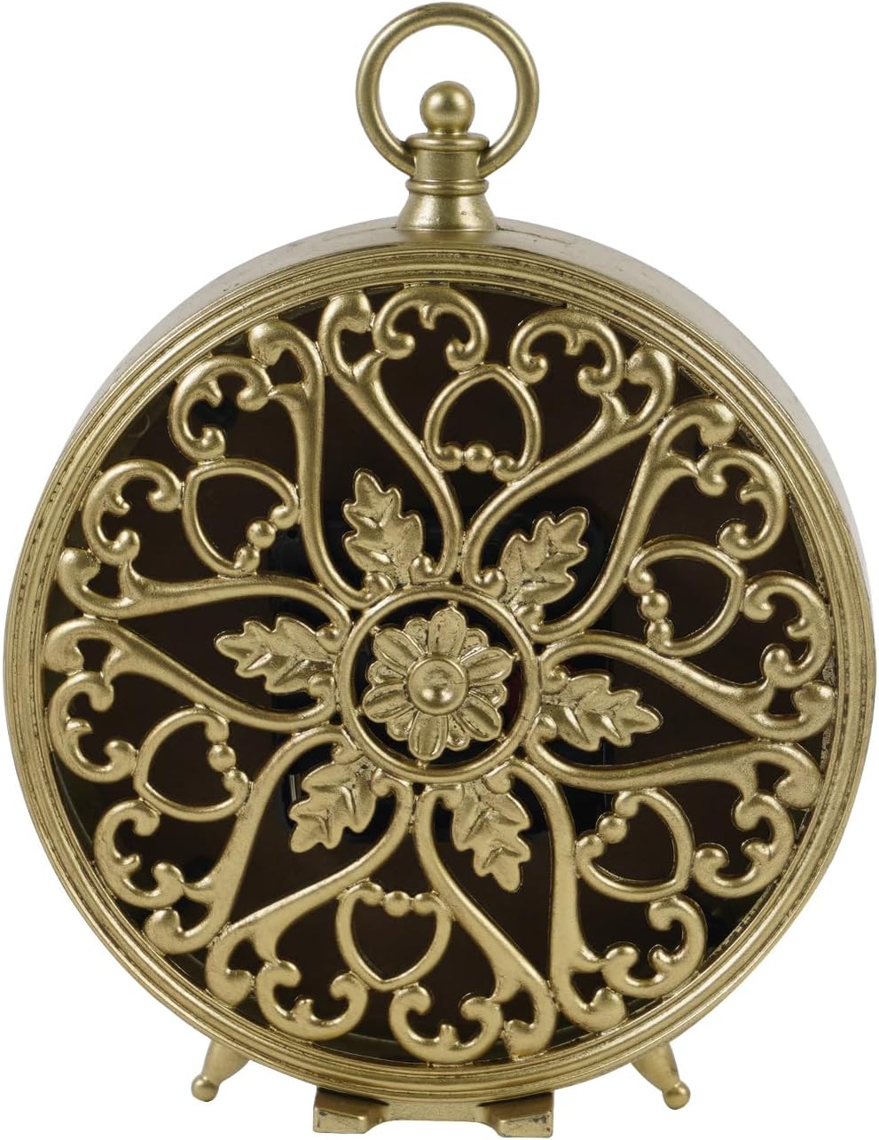 NIKKY HOME Gold Table Clock, Silent Non-Ticking Shelf Desk Top Clock Battery Operated Classic Design, Decorative Home Decor for Living Room, Fireplace Mantel, Desktop, Countertop