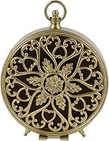 Vista 6 de NIKKY HOME Gold Table Clock, Silent Non-Ticking Shelf Desk Top Clock Battery Operated Classic Design, Decorative Home Decor for Living Room